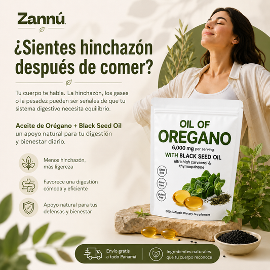 Aceite de Orégano + Aceite de Semilla Negra – 6,000 mg / 300 Cápsulas Blandas